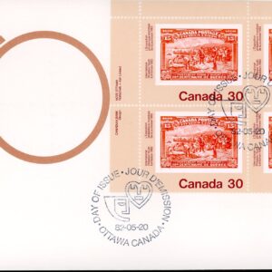 Canada Stamp FDC PB#910 - Champlain's Departure (No. 102) (1982) 30¢