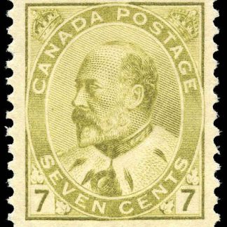 Canada Stamp #92 - Edward VII (1903) 7¢ FINE very fine, with hinge mark