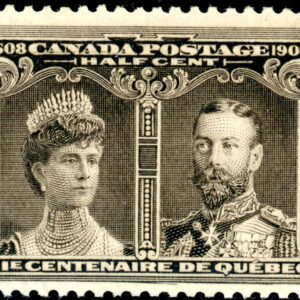 Canada Stamp #96i - Prince & Princess of Wales (1908) ½¢ Major re-entry (pos. 44) VF-MNH