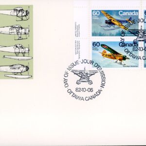Canada Stamp FDC PB#972A- Bush Aircraft (1982) 4 x 60¢ Se-tenant pair (971,972)