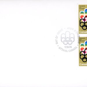 Canada Stamp - B - Semi Postal #B3-OFDC - BLOCK -1976 Olympics (1974) 4x 15¢ + 5¢