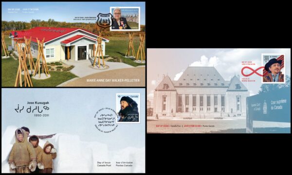 Canada Stamp #3340-2-FDC - Indigenous Leaders (2022) 3 x P (92¢) Set of 3 official first day covers