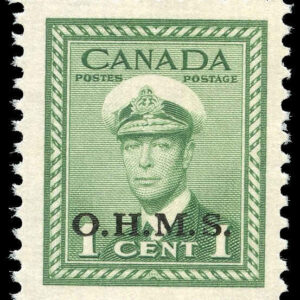 Canada Stamp - O - Official #O1 - King George VI, War Issue (1949) 1¢ O.H.M.S.