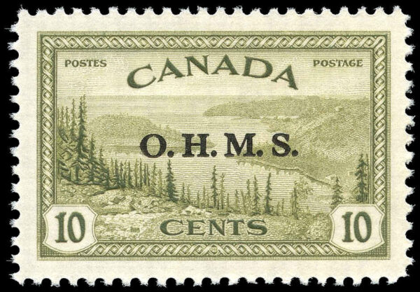 Canada Stamp - O - Official #O6 - Great Bear Lake, NWT (1949) 10¢ O.H.M.S.