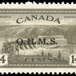 Canada Stamp - O - Official #O7 - Hydroelectric Plant (1949) 14¢ O.H.M.S. (MH)