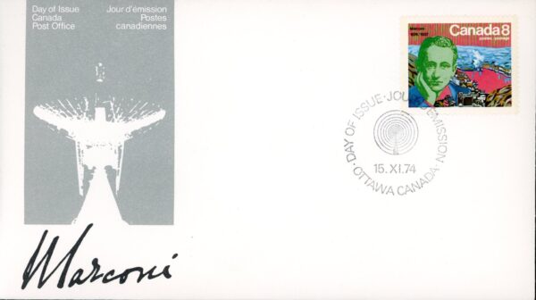 Canada OFDC #654 - Marconi - (1974) 8¢