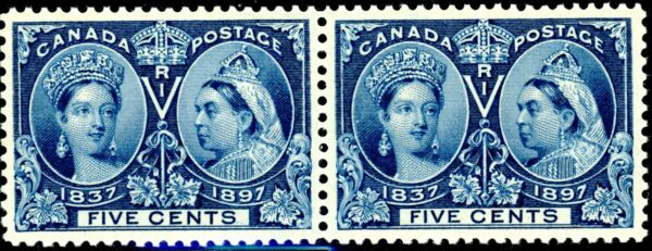 Canada Stamp #54 - Queen Victoria Jubilee (1897) 5¢ - (VF-MNH)