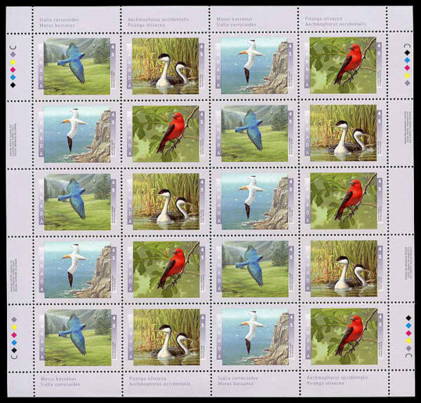 Canada Stamp SHEET#1634a - Birds of Canada-2 (1997)