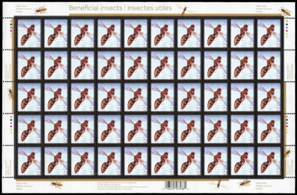 Canada Stamp SHEET#2406 - Paper Wasp (2010) 4¢