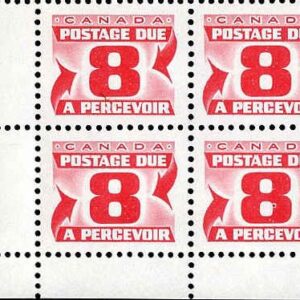 Canada Stamp PB - J - Postage Due #J34ii - Centennial Postage Dues / Second Issue (1969) 8¢