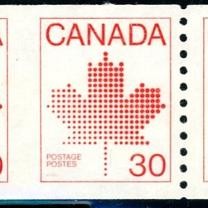 Canada Stamp #950A-IMPERF Pair - Maple Leaf (1982) 2 x 30¢