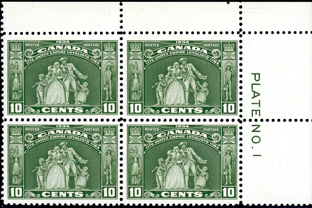 Canada Stamp PB#209 - Loyalists Statue (1934) 10¢ FVF-M