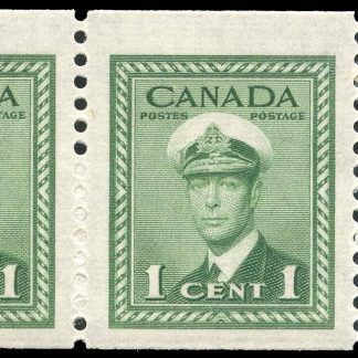 Canada Stamp #249C - King George VI in Navy Uniform (1942) 3 x 1¢ Booklet pane of 3 x 1¢ (249as), (BK 38)