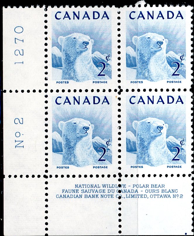 Canada Stamp PB#322 - Polar Bear (1953) 2¢