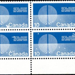 Canada Stamp PB#513i - Energy Unification (1970) 4 X 10¢