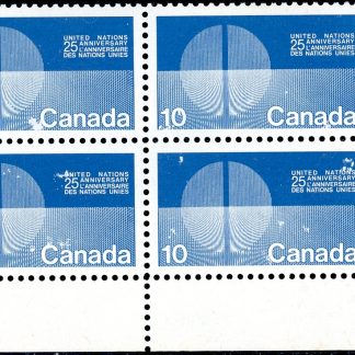 Canada Stamp PB#513 - Energy Unification (1970) 4 X 10¢