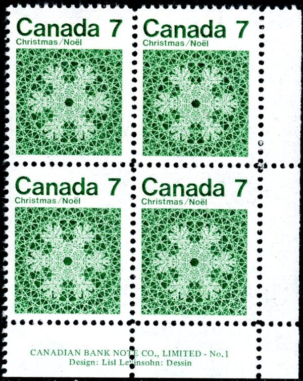 Canada PB#555 - Snowflake (1971) 7¢