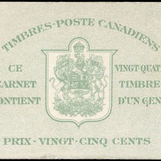 Canada Stamp Booklet - #BK28b - King George VI (1937) 24 x 1¢ Type II, no rate page