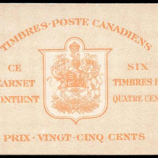 Canada Stamp Booklet - #BK36d (1943) 24¢ Type II, 7¢ & 6¢ rates