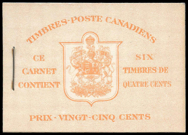 Canada Stamp Booklet - #BK36d (1943) 24¢ Type II, 7¢ & 6¢ rates
