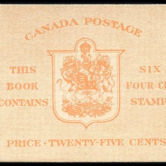 Canada Stamp Booklet - #BK36e (1943) 24¢ Type II, 7¢ & 5¢ rates