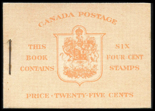 Canada Stamp Booklet - #BK42a (1951) 6 x 4¢ Type II, no rate page