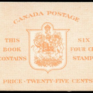 Canada Stamp Booklet - #BK42b (1951) 6 x 4¢ Type II, stitched, no rate page.