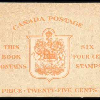Canada Stamp Booklet - #BK45 (1953) 6 x 4¢ Type II, no rate page.