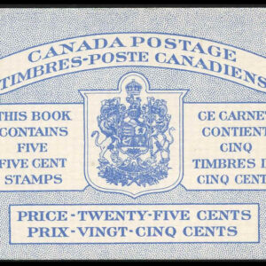 Canada Stamp Booklet - #BK48A (1954) 5 x 5¢