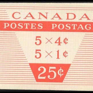 Canada Stamp Booklet - #BK53B (1963) 5 x 1¢ + 5 x 4¢