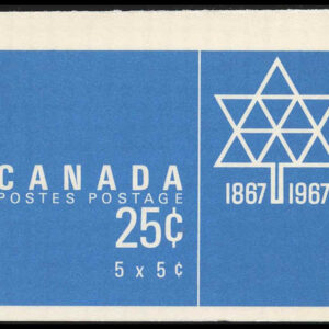 Canada Stamp Booklet - #BK55 (1967) 5 x 5¢ DEX