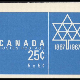 Canada Stamp Booklet - #BK55 (1967) 5 x 5¢ DEX