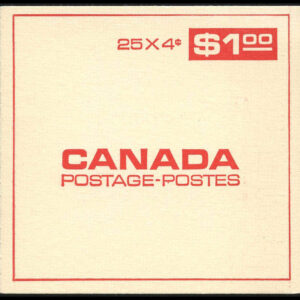 Canada Stamp Booklet - #BK57 (1968) 25 x 4¢ DEX