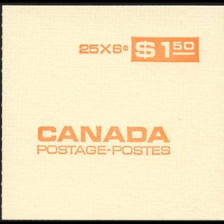 Canada Stamp Booklet - #BK60 DEX, NF (1968) 25 x 6¢