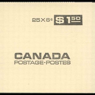 Canada Stamp Booklet - #BK61 DEX (1970) 25 x 6¢