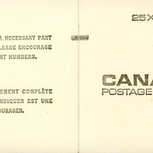 Canada Stamp Booklet - #BK61 DEX (1970) 25 x 6¢ (WITH COUNTER MARK)