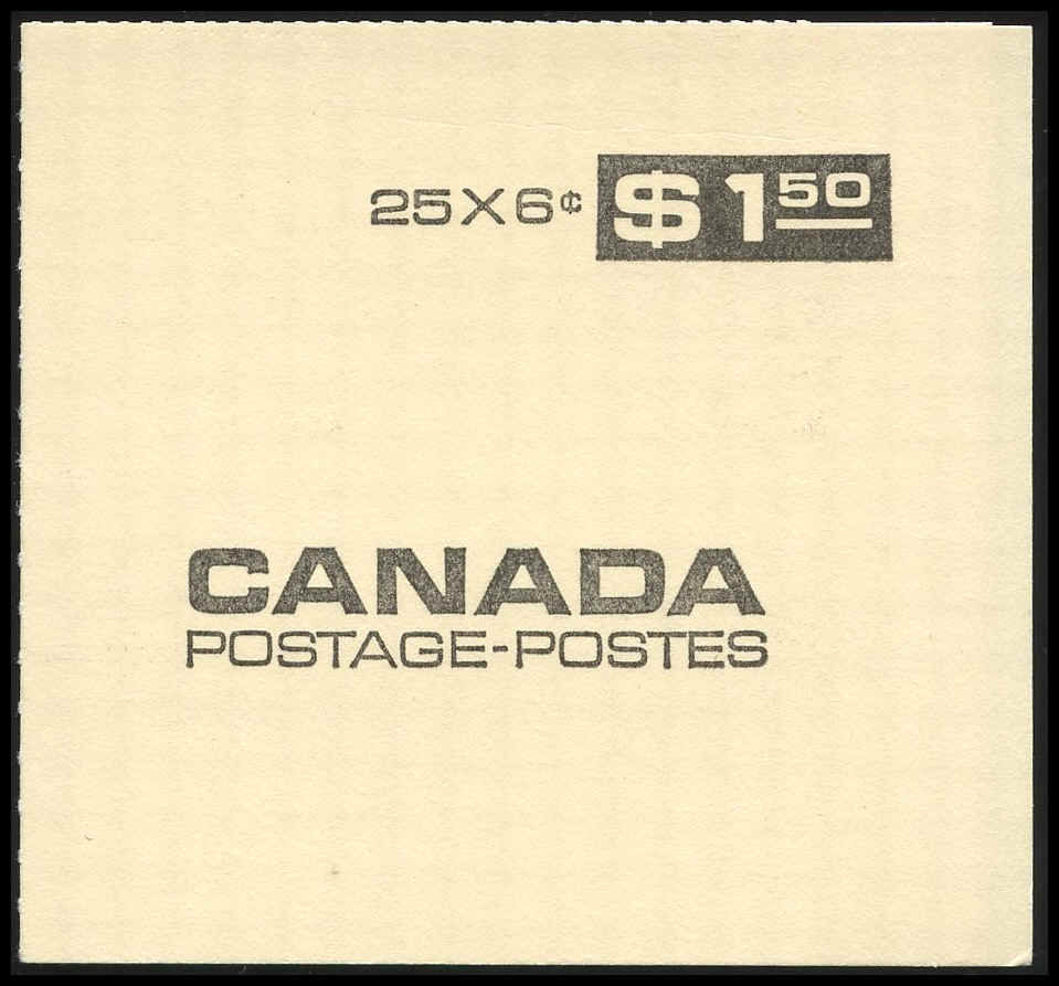 Canada Stamp Booklet - #BK61 DEX (1970) 25 x 6¢