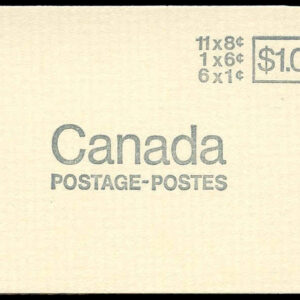 Canada Stamp Booklet - #BK70B (1971) 6 x 1¢ + 6¢ + 11 x 8¢