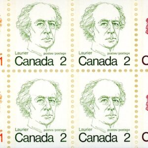 Canada Stamp Booklet - #BK76G-CUT Caricature Definitives (1976) 50¢ Booklet of 10 stamps (#586c)