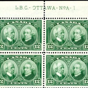 Canada Stamp PB#147 - Laurier & Macdonald (1927) 12¢ VF-MNH