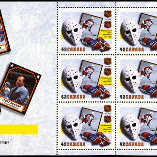 Canada Stamp #1445a - The Expansion Years (1967-1992) (1992) 9 x 42¢ Booklet pane of 9 stamps (#1445) (BK148) + 3 labels