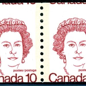 Canada Stamp #605 4x10 ERROR shifted print- Queen Elizabeth II (1976) 10¢ DF