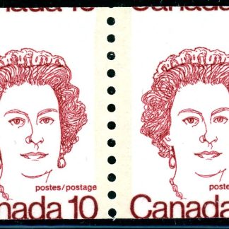 Canada Stamp #605 4x10 ERROR shifted print- Queen Elizabeth II (1976) 10¢ DF