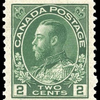 Canada Stamp #107a - King George V (1924) 2¢ Thin paper, wet printing