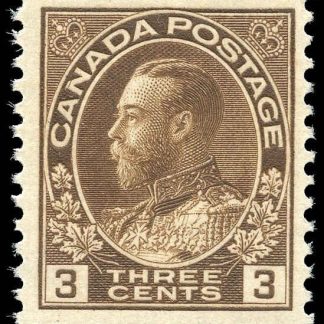 Canada Stamp #108c - King George V (1923) 3¢ Dry printing FVF-NH