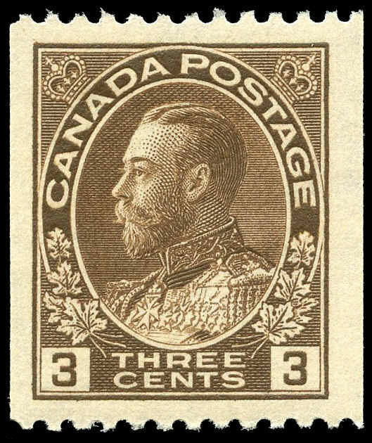 Canada Stamp #134 - King George V (1921) 3¢ FVF-MNH