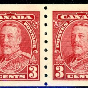 Canada Stamp #230i - King George V (1935) 5 x 3¢ end strip of 5 VF-MNH