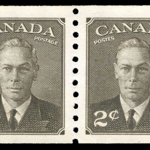 Canada Stamp #298-pair - King George VI (1950) 2 x 2¢ Pair