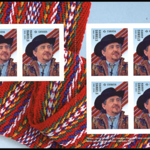 Canada Stamp #3342a - Harry Daniels (2022) 6 x P (92¢) Booklet pane of 6 stamps