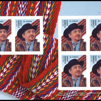 Canada Stamp #3342a - Harry Daniels (2022) 6 x P (92¢) Booklet pane of 6 stamps